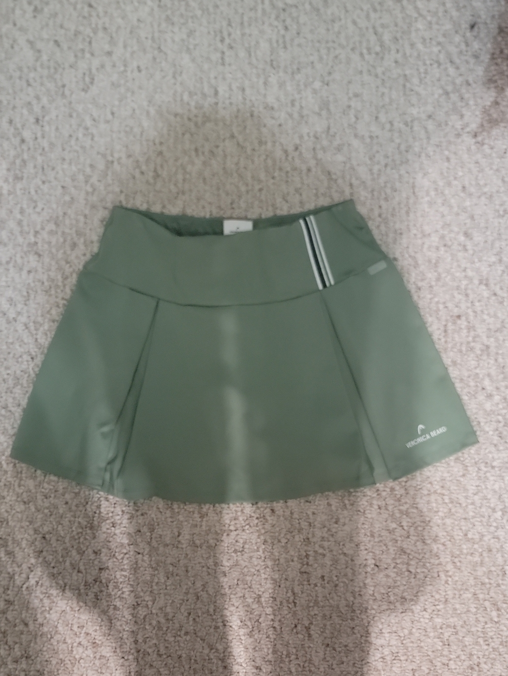 Veronica Beard Sage Green Logo Skort